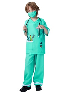 Tenues de jeu de rôle infirmière et médecin pour enfants XJ, ensembles de blouses unisexes pour la maternelle, vêtements de performance, vente chaude transfrontalière - Product Image 3