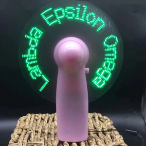พัดลมมือถือแบบพกพา ระบายความร้อนด้วยอากาศ สีขาว พร้อมไฟ LED แสดงข้อความแบบกำหนดเองได้ - Product Image 5