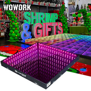 WOWORK Vente flash Panneau lumineux personnalisé en métal fer forgé pour <span class=keywords><strong>DJ</strong></span>, mariage, piste de danse LED, effet miroir infini 3D magnétique pour photomaton - Product Image 4