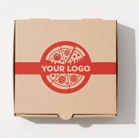 Fabricant de cartons d'emballage de boîtes à pizza Fournisseur d'emballage imprimé de conception personnalisée Boîte à pizza en vrac bon marché avec votre propre logo