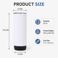 Vente en gros de gobelets isothermes intelligents en acier inoxydable de 20 oz avec haut-parleur Bluetooth pour les activités de voyage