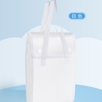 Sac de rangement portable A4 - Sac de rangement pour étudiants - Classeur grande capacité - Fermeture Velcro - Sac à main - Matériau PP