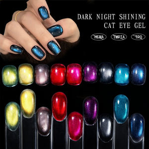 ZRKGEL Set di 9 Colori Serie Scura Smalto Gel per Unghie Effetto Occhio di Gatto Senza HEMA/TPO Nuova Vendita Calda Arte per Unghie Gel UV Non Tossico per Salone - Product Image 2