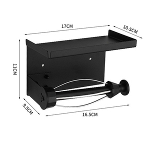 <span class=keywords><strong>Porte</strong></span>-papier toilette <span class=keywords><strong>mural</strong></span> en acier inoxydable standard, sans perçage, étanche, avec effet amortissant - Product Image 5