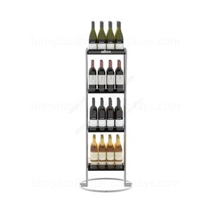 <b>Wine</b> & Liquor Display Stand Metal <b>Floor</b> <b>Rack</b> with Shelves for Beverage Bottles Multi-layer Bar Counter Supermarket Retail Store - Product Image 3
