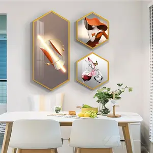 Custom Oil Painting Special-shaped Crystal Porcelain Painting Wall Arts Decor