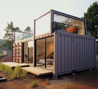Casa contenedora portátil de 20 pies y 40 pies, casa prefabricada con estructura de acero, edificio de lujo