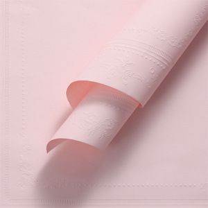 French retro Versailles rose relief <b>paper</b> 3D embossed <b>paper</b> 100g thick flower packaging <b>paper</b> wholesale - Product Image 3