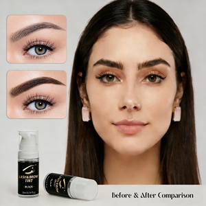 Hennova Plant Based Free PPD No Need Developer Variants Black Brown No Need Wipe 10ml Stay 3-7 Days Brow Lash Tint Stain <span class=keywords><strong>Gel</strong></span> - Product Image 1