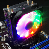 COOLMOON pendingin udara CPU P22 90MM, pendingin udara komputer 2 heatpipe TDP 125W Harga Murah kipas pendingin PC Game