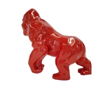 Offre Spéciale moderne Europe luxe Style gorille Sculpture en fibre de verre galvanoplastie Art extérieur intérieur décoration résine artisanat
