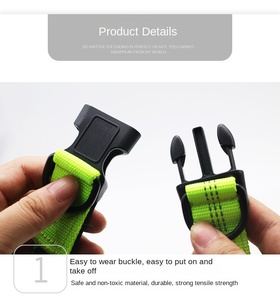 Fabricante al por mayor personalizado gran oferta resistente reflectante doble D anillo de nailon para entrenamiento de seguridad ajustable <span class=keywords><strong>collar</strong></span> de perro todo - Product Image 2