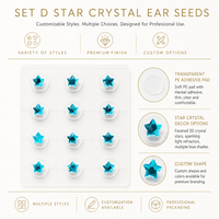 Patchs autocollants en cristal bleu éclatant pour points d'acupuncture auriculaires, autocollants de massage auriculaire auto-adhésifs