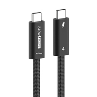 Tip C kablo Thunderbolt 5 Veri İletim Kablosu 5K Video 1M Naylon Örgülü 4K/8K Çözünürlüklü Konferans Ses Video Kabloları