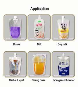 Machine de remplissage <span class=keywords><strong>semi</strong></span>-automatique pour liquides (miel, ketchup, etc.) en sachets préformés à fermeture éclair, avec moteur à engrenages, PLC et roulement réglables - Product Image 6