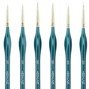 Hechunzi Golden Wood Platinum Liner Nylon Oil Hair Varnish <b>Paint</b> <b>Art</b> Liner <b>Brush</b> Manicure Detail/ Painting Artist <b>Brushes</b> - Product Image 2