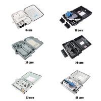 Caja de Distribución/Terminación de Fibra Óptica para Exteriores FTTH 8 12 24 46 con Caja Terminal PLC Splitter 1x16 Nap Box