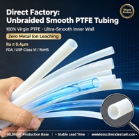 Tuyau en PTFE vierge à 100 %, 4x6 mm, blanc, extrudé, pour équipements de chauffage et dispositifs médicaux