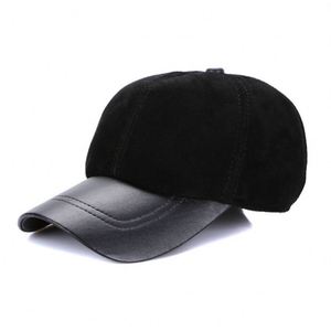 Real Suede Leather Sheepskin Baseball Sports Cap Fall Winter Gender <b>Neutral</b> Duck Tongue Casual Adjustable Cap Sports Men Women - Product Image 5