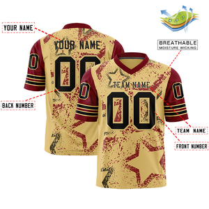 Custom Rugby Jersey Shirts Bedrukt Sneldrogende Sport Mesh Oversized T-Shirts Voetbalkleding Retro Heren American Football Jersey - Product Image 2