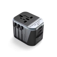 Stasiun Pengisian Daya Nirkabel Universal 3-in-1 PD 12W Tipe-C Pengisian Ganda Port USB Adaptor Perjalanan Lipat UK EU US AU