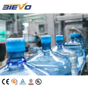 Automatic 3/5 Gallon Bottle Water cleaning filling and capping Machine