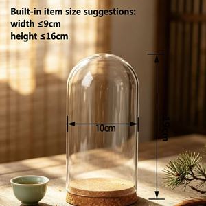 Cúpula de Vidrio de 22cm, Cúpula de Vidrio Tipo Campana, Cúpula de Vidrio con Logotipo Personalizado, Cúpula de Vidrio con Base de Madera, ¡Oferta! - Product Image 6