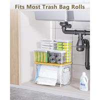Distributeur de sacs poubelles 5 couches en PE, support de rangement écologique pour cuisine, salle de bain, armoire, lessive, détergent classique