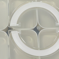 Boîte de rangement pour réfrigérateur en plastique, compatible lave-vaisselle, compartiment hermétique avec couvercle et poignée pour fruits et collations