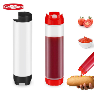 Botellas de Plástico de 355 ml (12 oz) con Logotipo Personalizado para Salsas, Condimentos y <span class=keywords><strong>Ketchup</strong></span>, Sistema de Dispensación por Presión (Primero que Entra, Primero que Salta) - Product Image 1