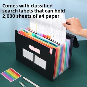 بيع بالجملة 25 شبكة متعدد الطبقات PP تخزين المستندات المكتبية ثلاثة جوانب الحبل الوجه <span class=keywords><strong>Accordion</strong></span> A5 ، حامل مجلد نمط A4 - Product Image 3