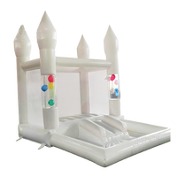 Château gonflable en PVC couleur personnalisée, mini-glissades, jeux de plein air, piscines à balles, ballons flottants, bulle commerciale