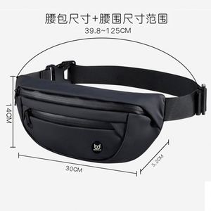 Multi Compartment 900D Membrane Waterproof Sports Organizer Waist Belt <b>Bag</b> Crossbody Fanny Pack - Product Image 2