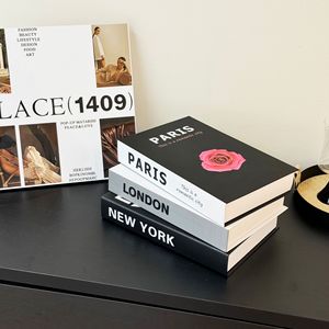 オフィス、寝室、コーヒーテーブル装飾、モダンなスタックディスプレイ用のカスタム装飾本フェイクブック美的本棚装飾 - Product Image 1