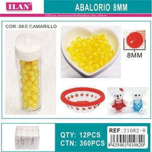 Ilan Abalorio Perline Gialle da 8mm per Creazione di Gioielli - Product Image 1