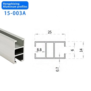 Profilo in Lega di Alluminio Argento Bianco Tagliato su Misura 14x25mm per Porte e Finestre OEM/ODM - Product Image 2