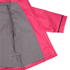 Imperméable basique en PU pour enfants avec capuche, veste de pluie imperméable avec doublure, imperméable d'extérieur pour filles, vêtements de pluie coupe-vent pour enfants - Product Image 5