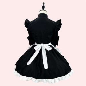 Maid Costume Black Polyester Cosplay Outfit For Anime Role Play - Product Image 3