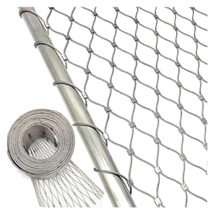 <b>Garden</b> Metal <b>Wire</b> Trellis Flexible Woven Mesh Zoo 304/316 Cable Aviary Netting Architectural Stainless Steel Balustrade Mesh - Product Image 1