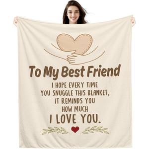 Beige Heart Hands Love Message Flannel <b>Blanket</b> Throw <b>Blanket</b> Nap <b>Blanket</b> Wholesale Lightweight Breathable Custom Print - Product Image 6