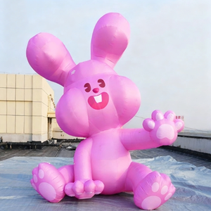 Phim hoạt hình <span class=keywords><strong>Inflatable</strong></span> Logo không thấm nước không khí chặt chẽ thỏ sang trọng đạo cụ tùy chỉnh cho Mall bán hàng cắm trại bên - Product Image 2