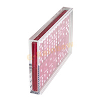 Jeu de dominos de voyage de marque, jeu de dominos en lucite, jeu fait à la main, ensemble de 28 tuiles double six avec boîte de rangement