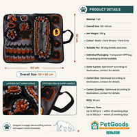 Tapis de Sniffing pour Chiens 50x60cm en Feutre, Jouet d'Entraînement Sensoriel à Alimentation Lente, Couleur Foncée, Puzzle de Cachage de Friandises pour Chiens de Petite et Moyenne Taille