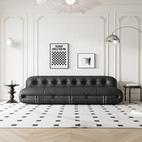 2026YOUTAI moderne loisirs en cuir noir coin canapé sectionnel Style ferme trois places pour salon deux places pour appartement