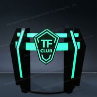 Écran LED 3D personnalisé en couleur pleine, cabine DJ cool, table de DJ, cabine DJ LED, comptoir de bar tendance pour bar, boîte de nuit