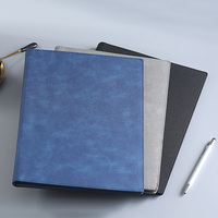 Carpeta de archivos A4 multifunción de lujo, suministros de oficina de negocios, organizador de documentos magnéticos de cuero pu