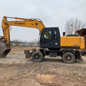 Excavadora de Ruedas Hyundai 210W-7 con Cucharón de Excavación, Equipo de Construcción Usado - Product Image 3