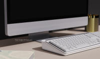 Tableau blanc de bureau en verre effaçable à sec avec support de clavier de bureau d'ordinateur de stockage pour la maison de bureau
