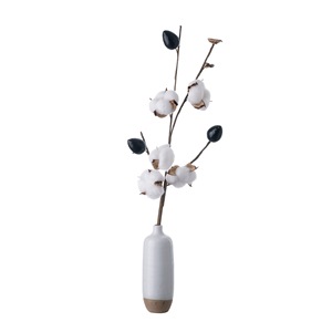 Fleur artificielle en coton CallaFloral, fleur séchée, bouquet de mariage blanc, décoration d'intérieur, style INS - Product Image 5