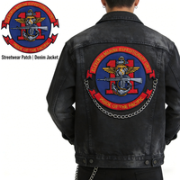 Patch thermocollant en chenille brodé motif crête nautique classique, en PU écologique, pour veste, sac à dos, chapeau, pour les amateurs de bricolage